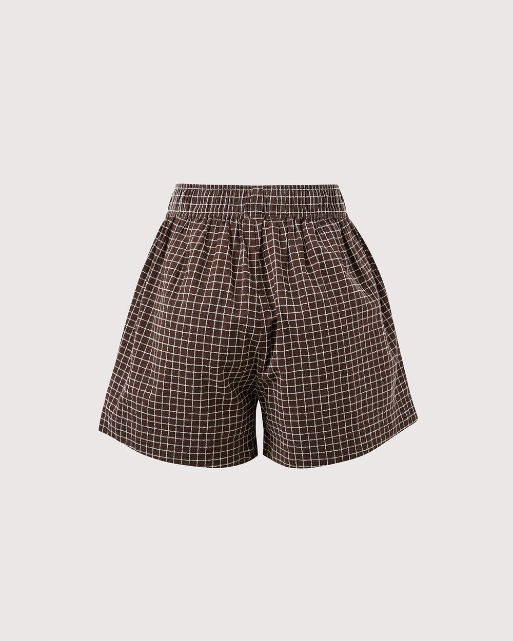 Mila Shorts - Textured Chocolate Check