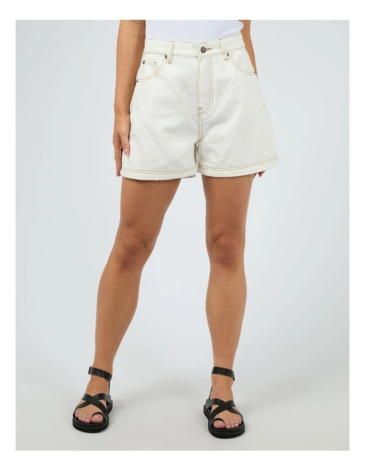 JOSIE DENIM SHORT - WHITE