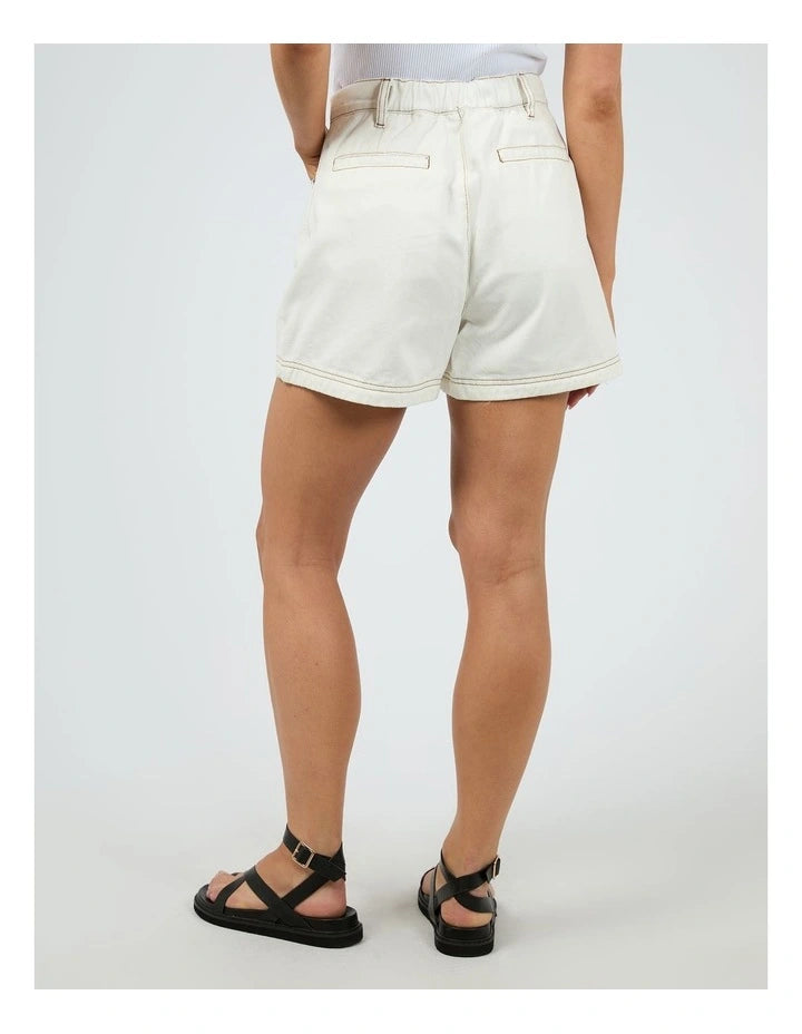 JOSIE DENIM SHORT - WHITE