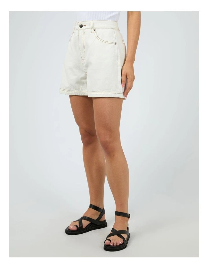 JOSIE DENIM SHORT - WHITE