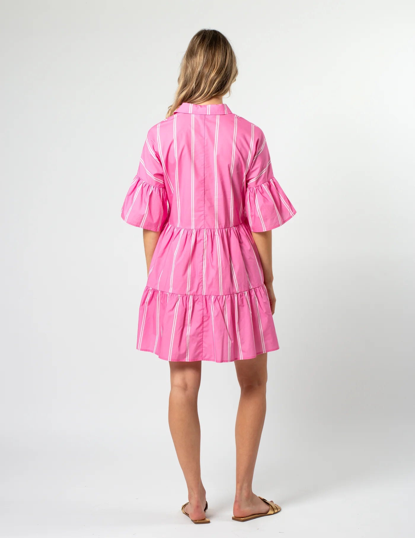 Catalina Dress - Bubblegum Stripe