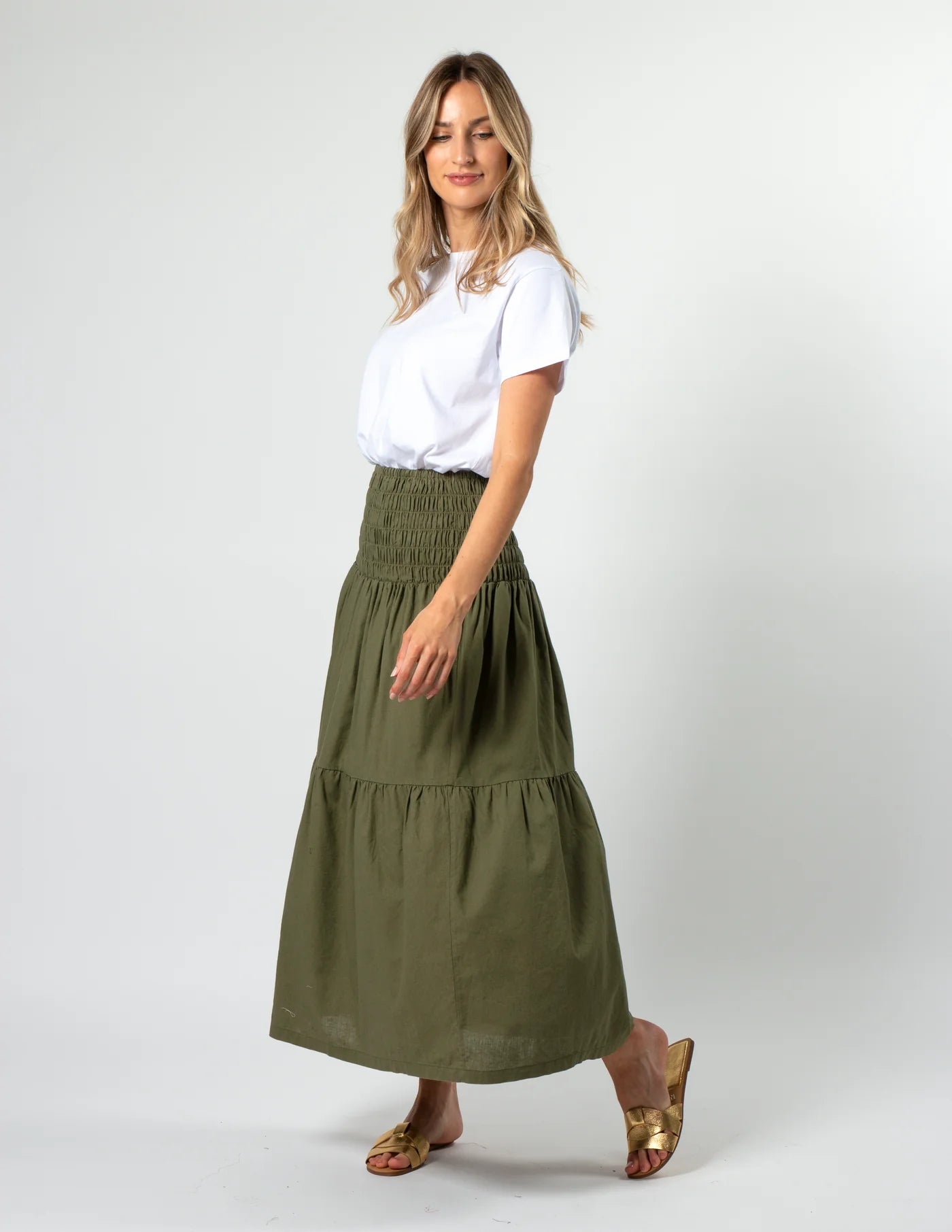 Aja Skirt - Olive Grove