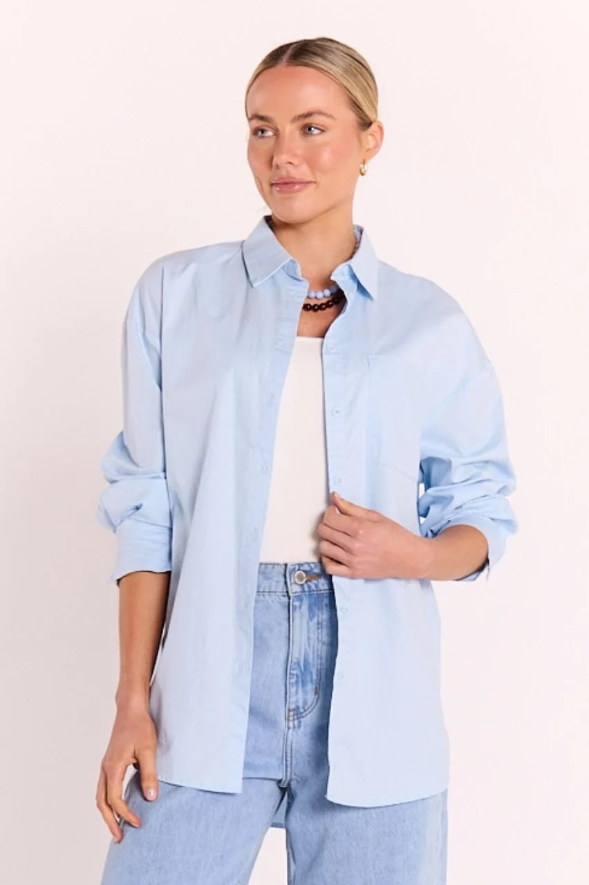 Feather + Noise Eve Shirt - Powder Blue
