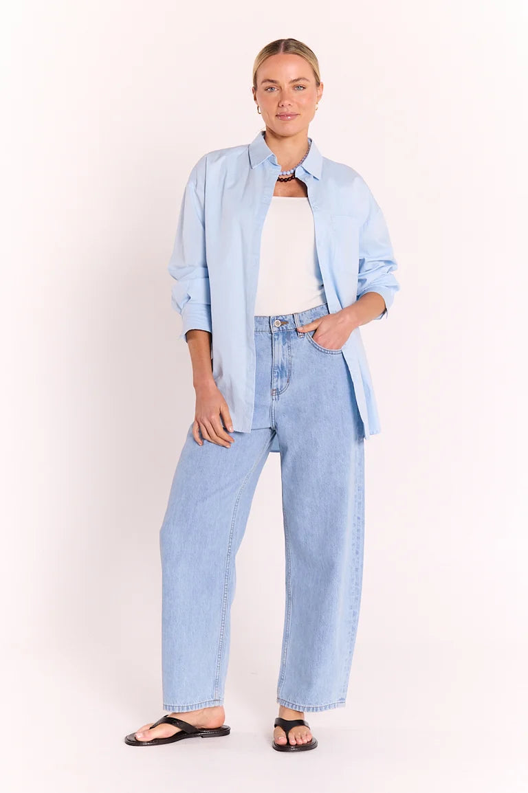 Feather + Noise Eve Shirt - Powder Blue