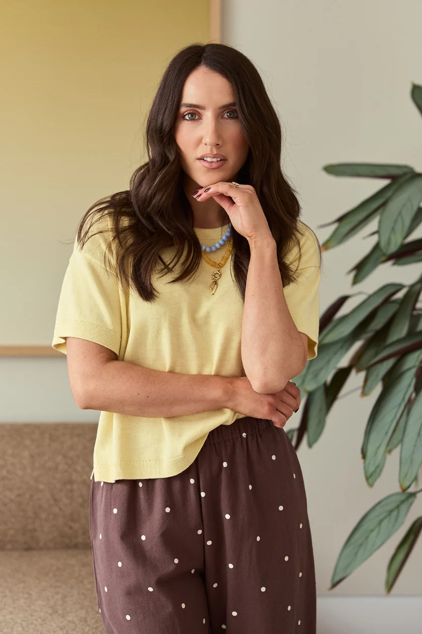 Feather + Noise Hartley Top - Butter