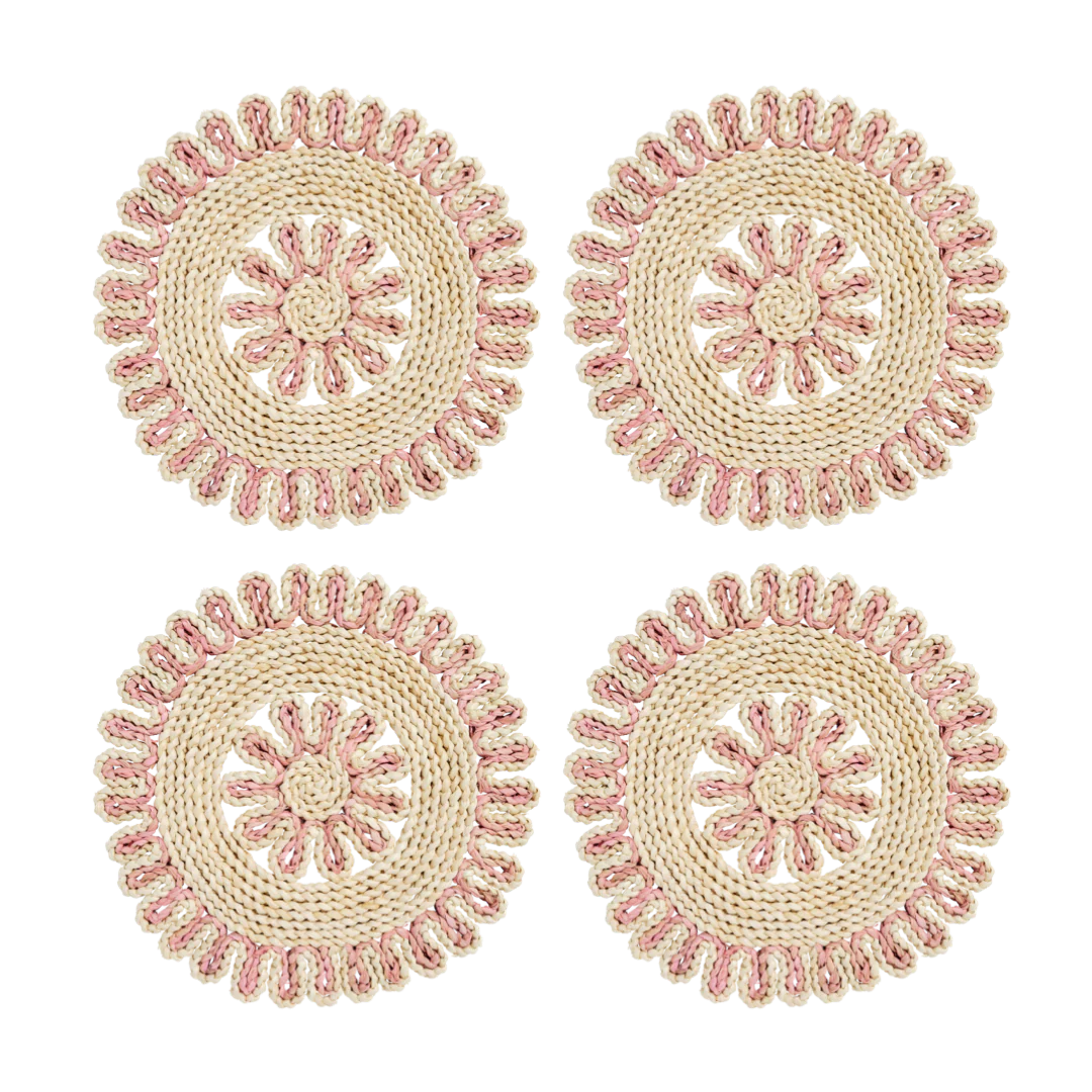 Pink Corn Husk Placemat - Set of 4