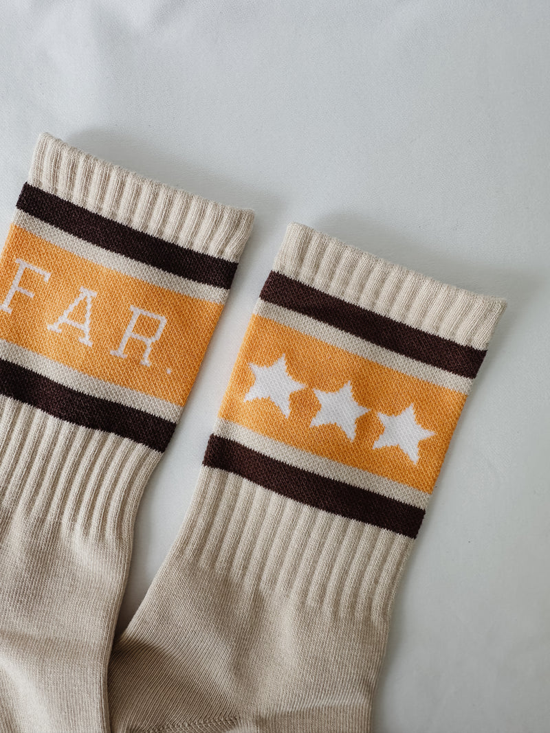 Stars & Stripes Far Mer. Socks - Beige