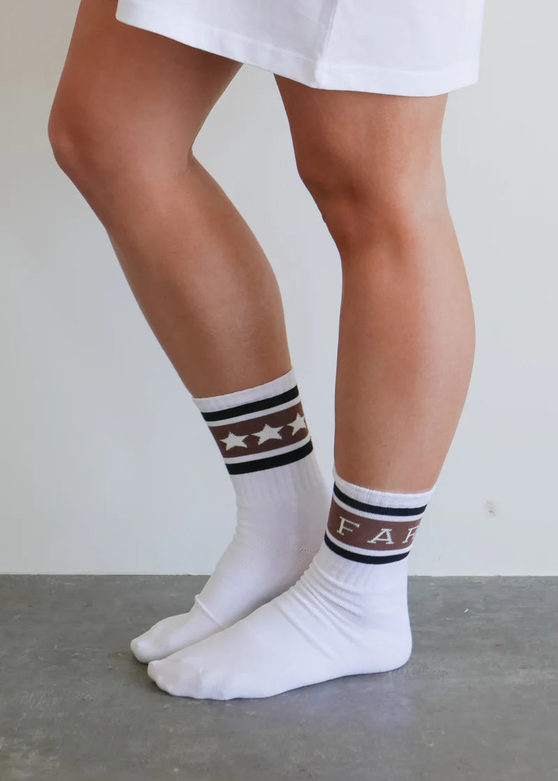 Stars & Stripes Far Mer. Socks - White