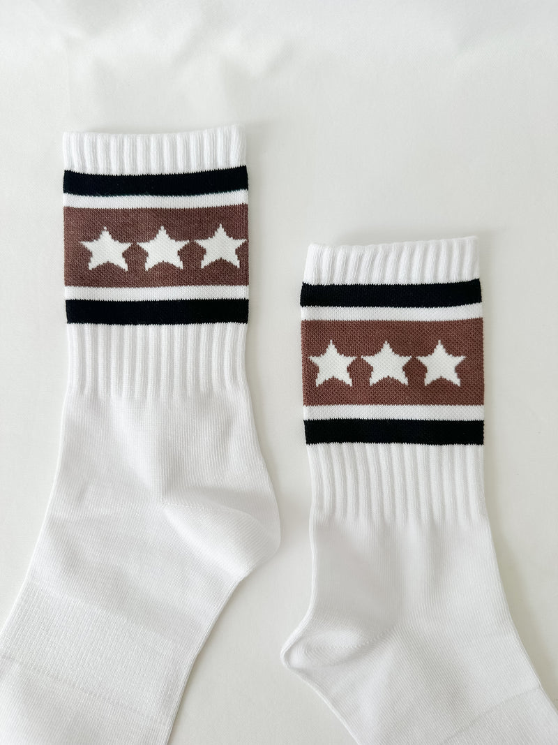 Stars & Stripes Far Mer. Socks - White