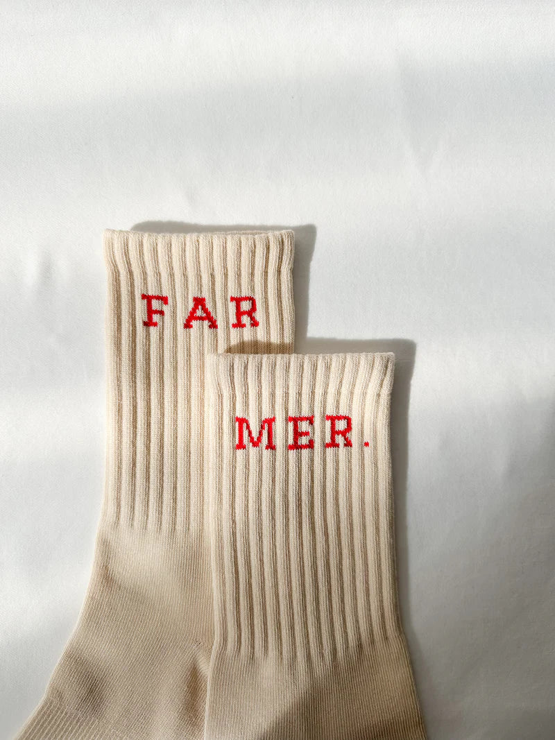 Beige Far Mer. Boot Socks