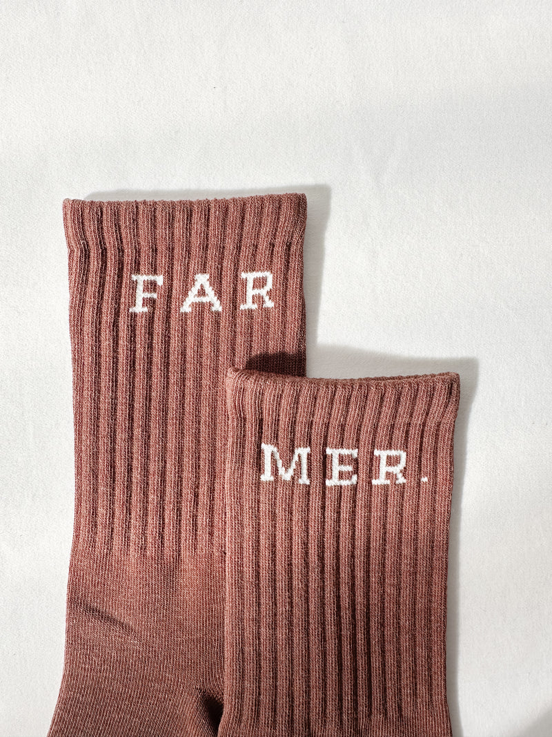 Chocolate Far Mer. Boot socks