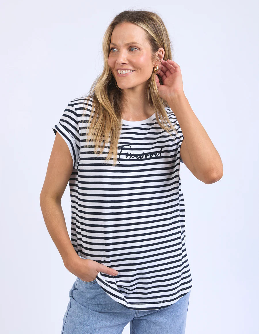 Signature Stripe Tee Dark Sapphire/White