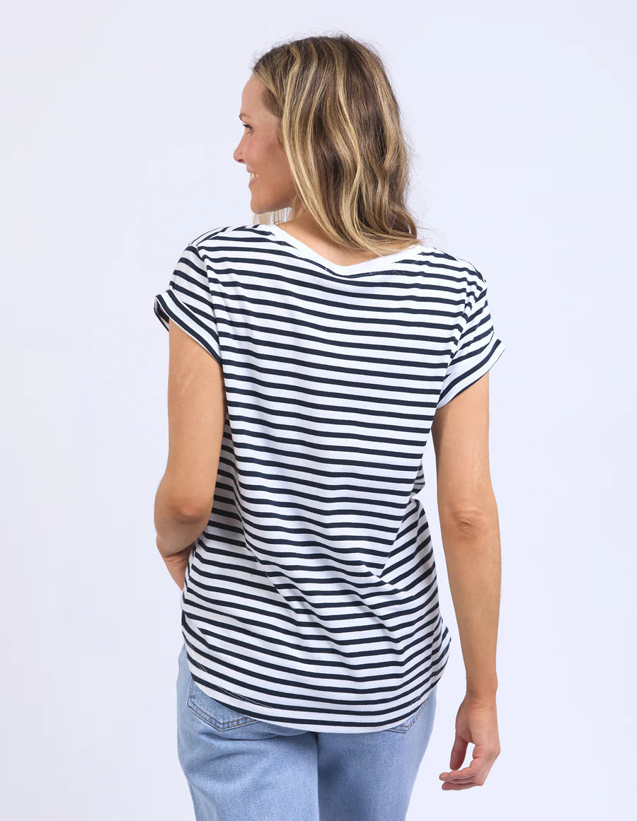 Signature Stripe Tee Dark Sapphire/White