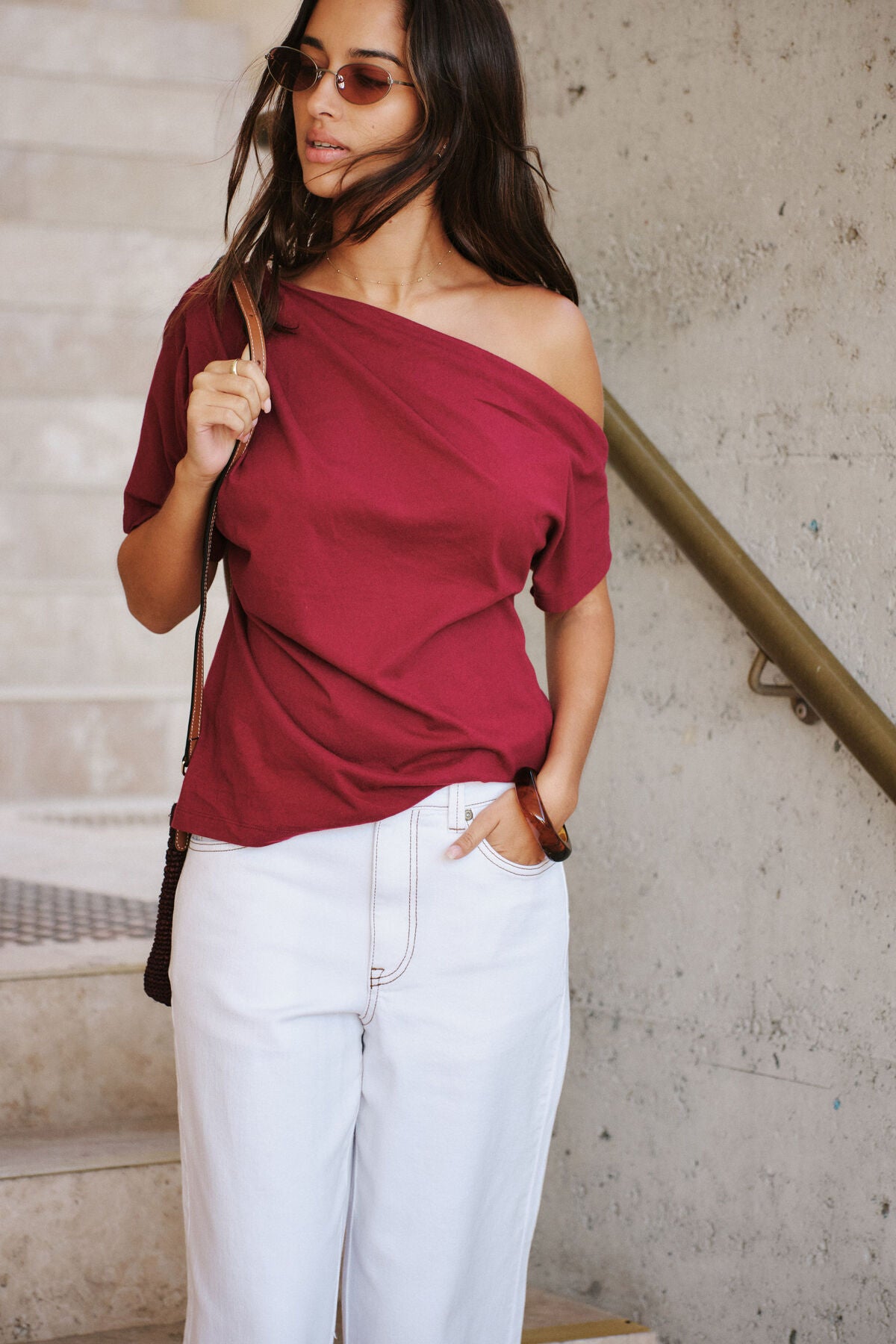 Gabi Ss Top - Burgundy