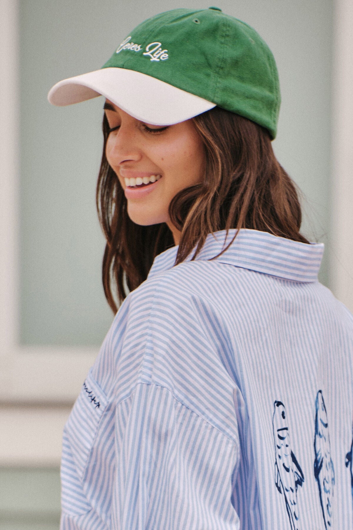Pip Everyday Cap- Heritage green/white