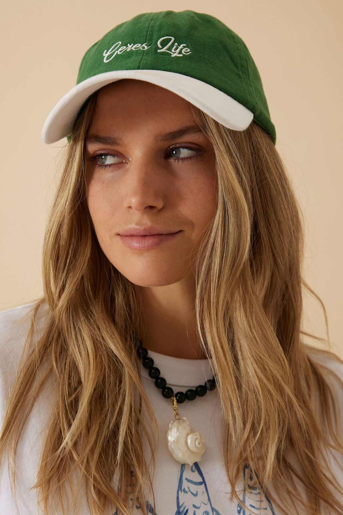 Pip Everyday Cap- Heritage green/white
