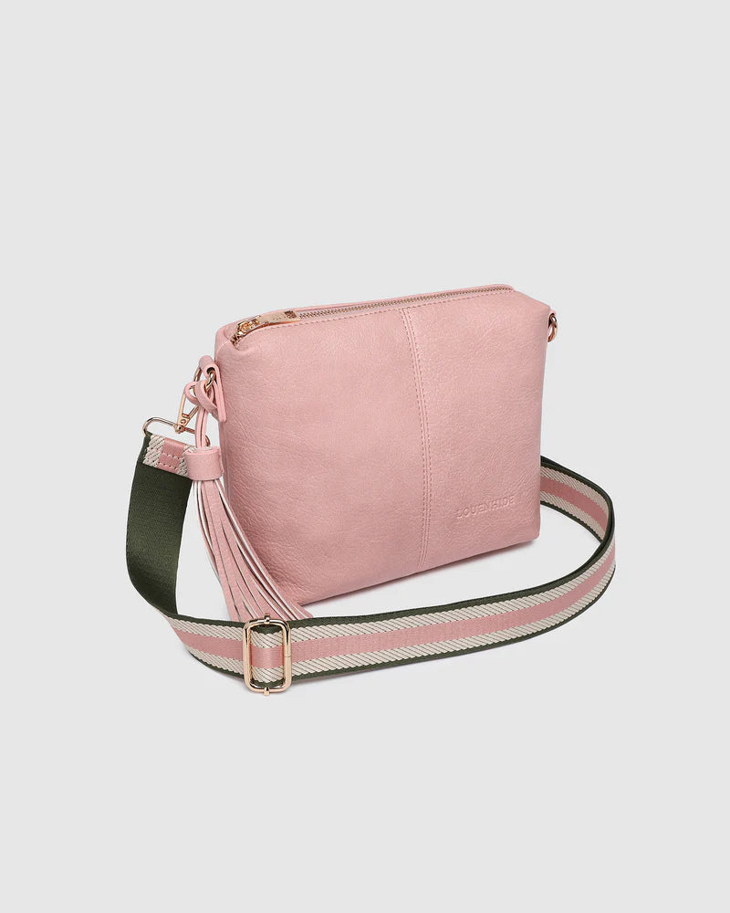 Kasey Stripe Crossbody Bag - Blush Pink