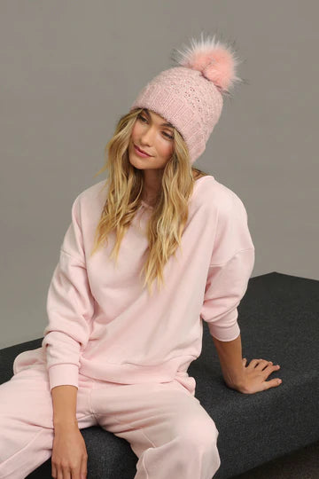 Olive Beanie - Soft Pink