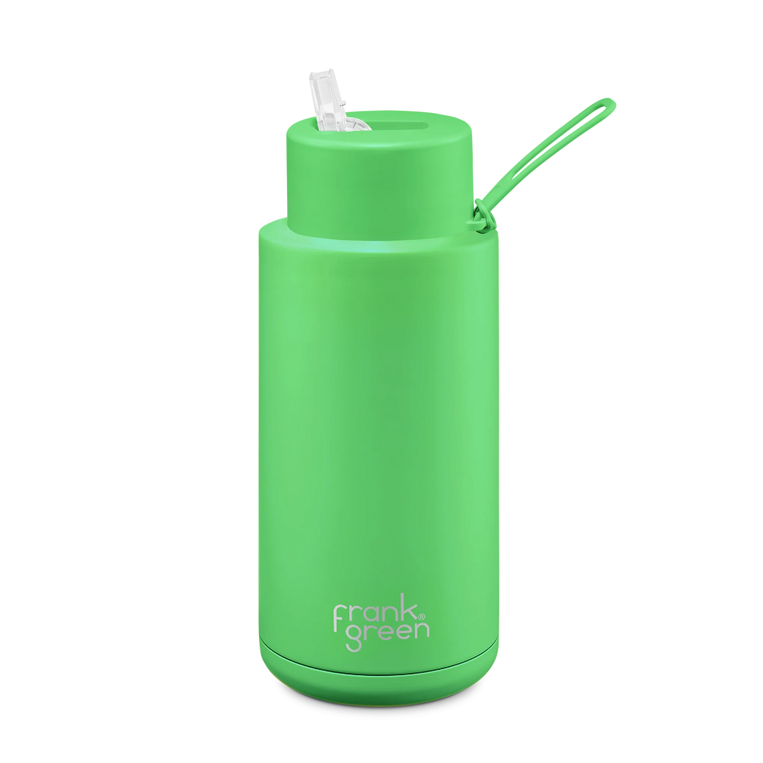 Ceramic Reusable Drink Bottle 34oz  - neon green