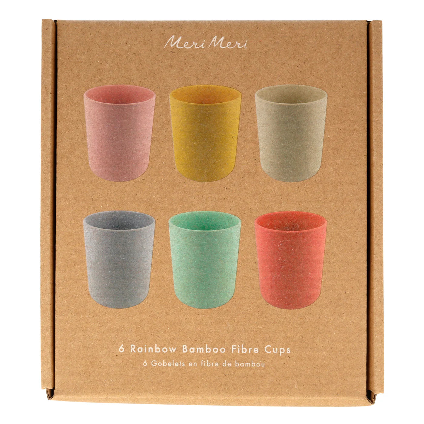 Bamboo cups - rainbow