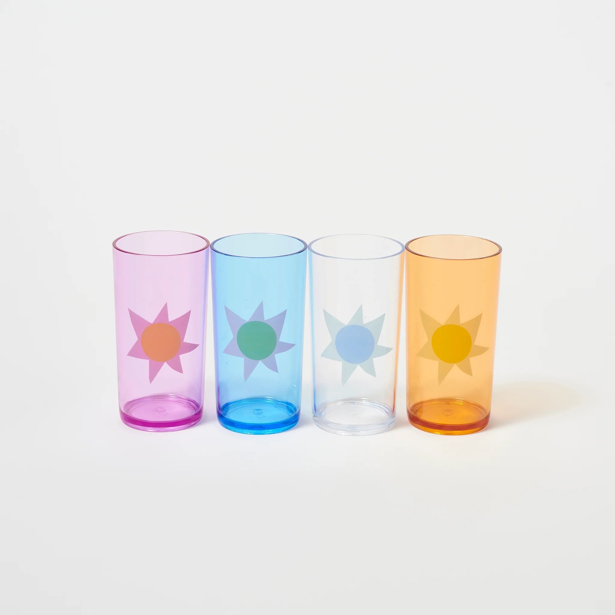 Tall Tumbler Poolside Utopia Multi Set Of 4