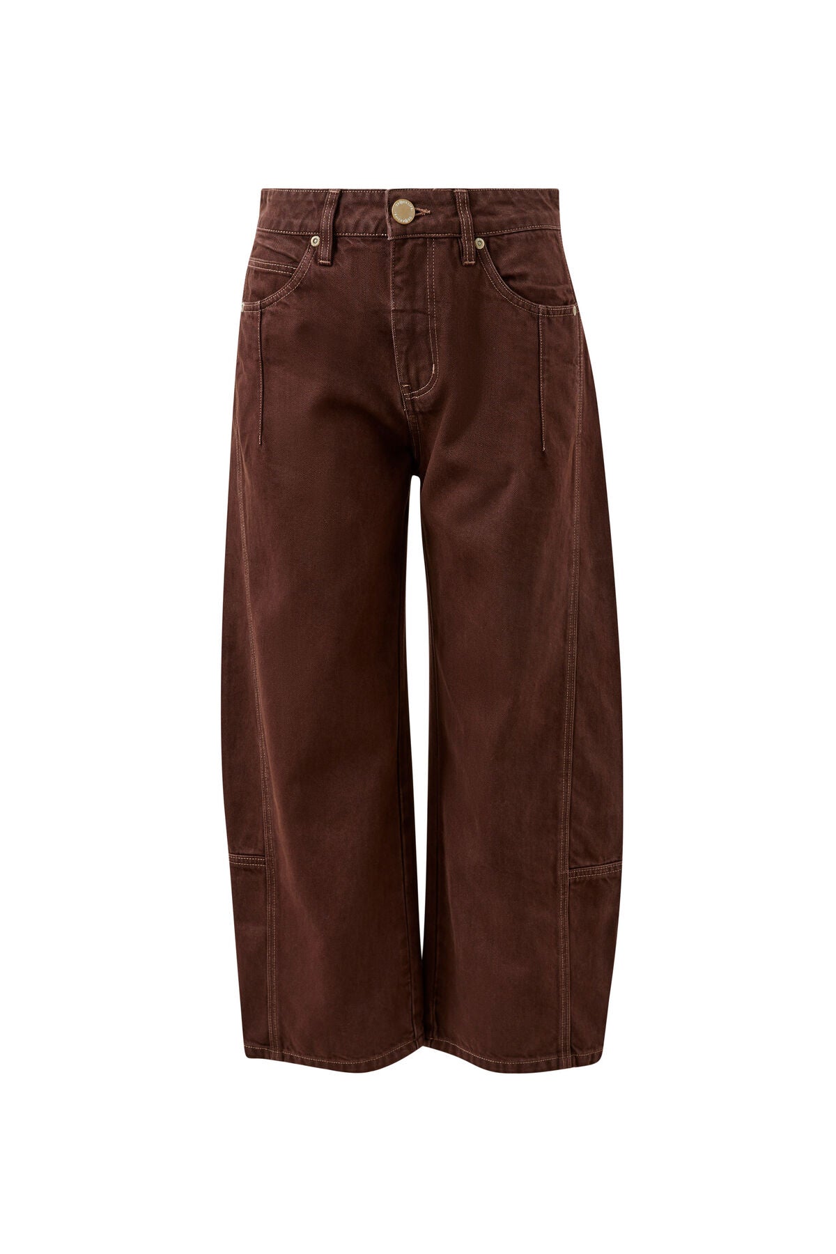 Ceres Life Demi Barrel Jean in Bitter Choc color, featuring a stylish relaxed fit and classic denim design.