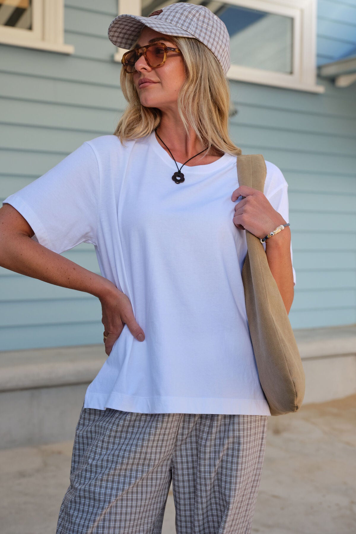 Stevie Slouchy Tee - white