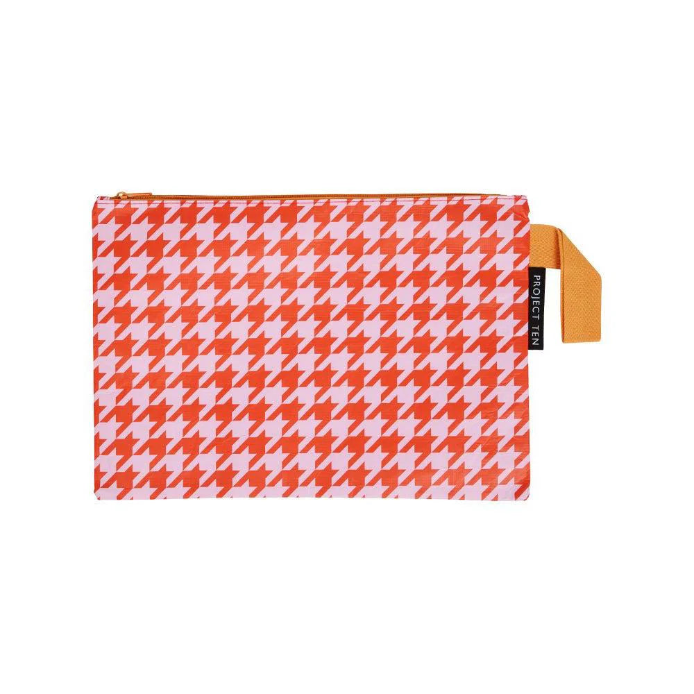 Houndstooth - zip pouch