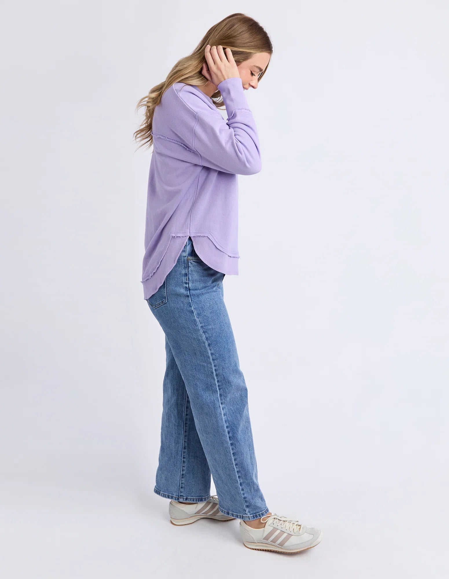Simplified Metallic Crew Lavender socks by Foxwood featuring a soft lavender color and metallic finish, casual and comfortable style.