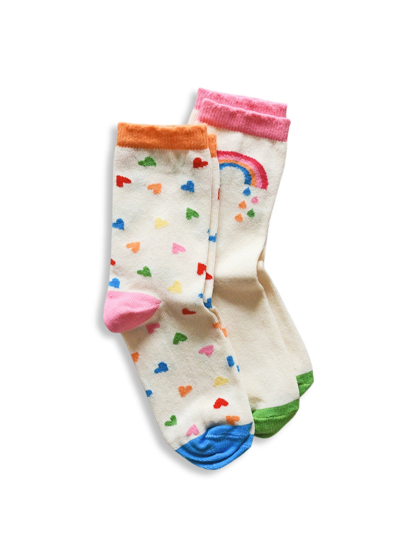 Rainbow Heart Socks - 2pk