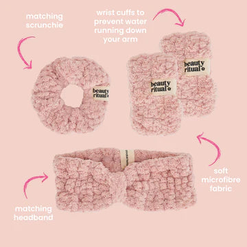 Waffle wash set - pink