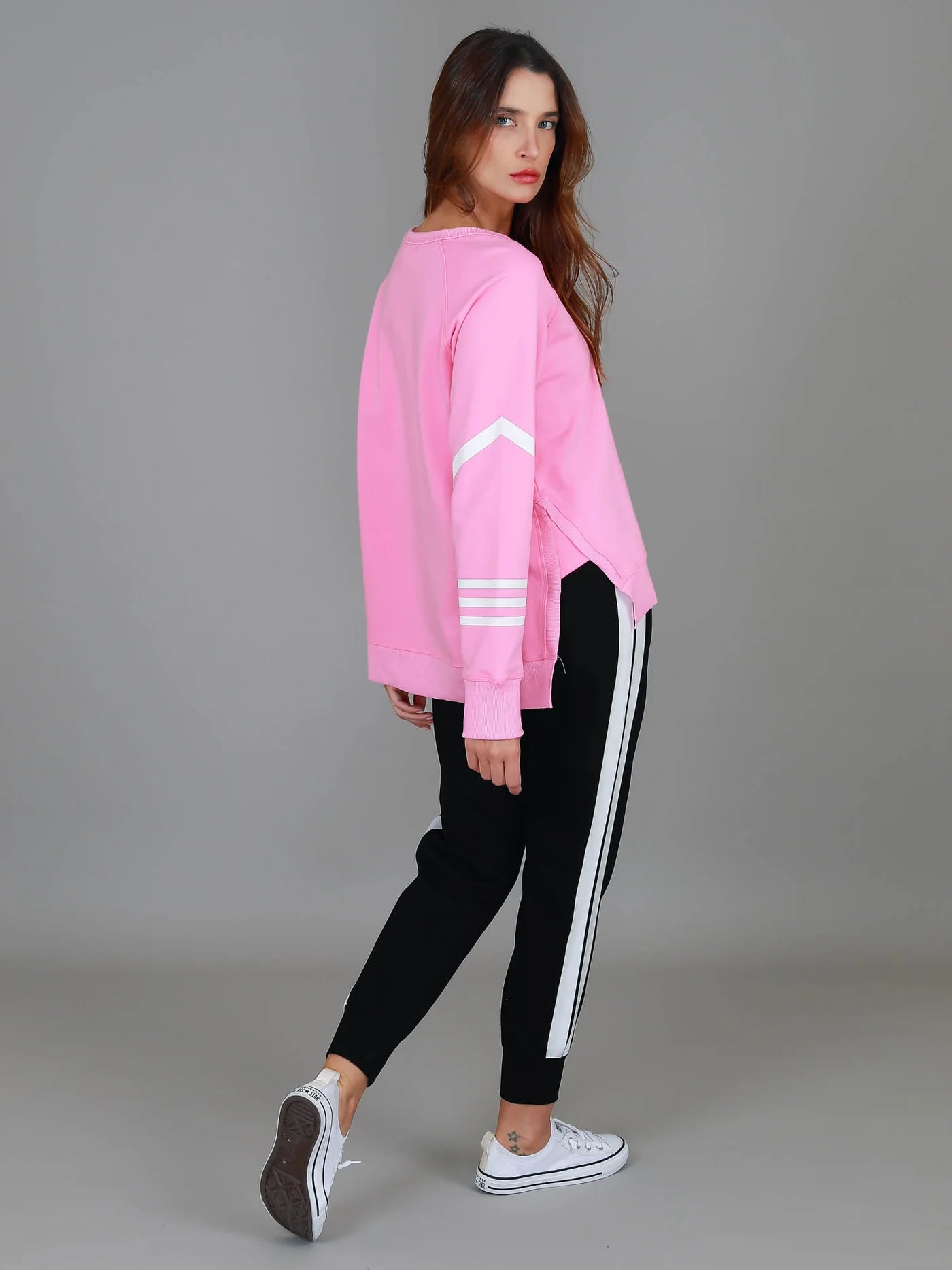 Robin 3S Stripe Sweatshirt - Bubblegum