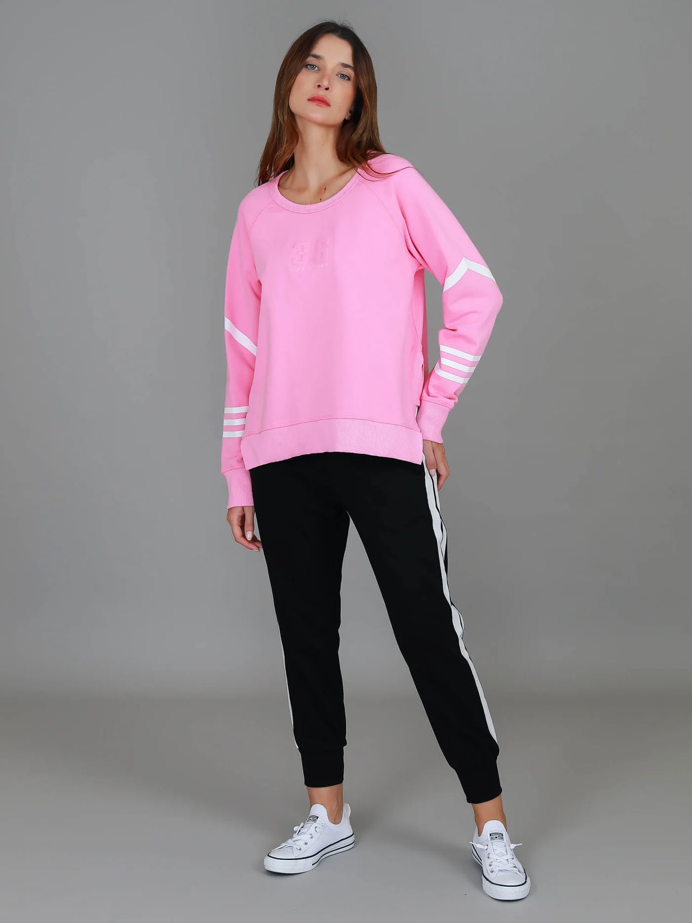 Robin 3S Stripe Sweatshirt - Bubblegum