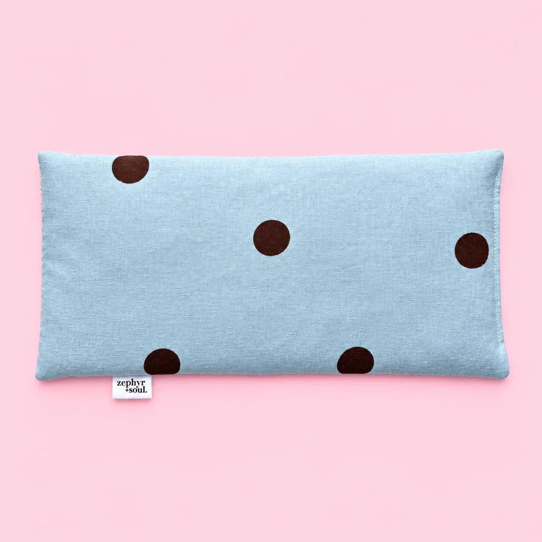 Blue + Chocolate Spots - Standard Heat Pack