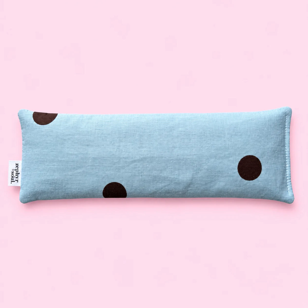 Blue + Chocolate Spots - Eye Pillow