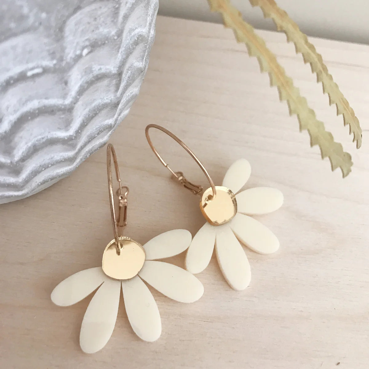 Jumbo Daisy Hoop Earrings