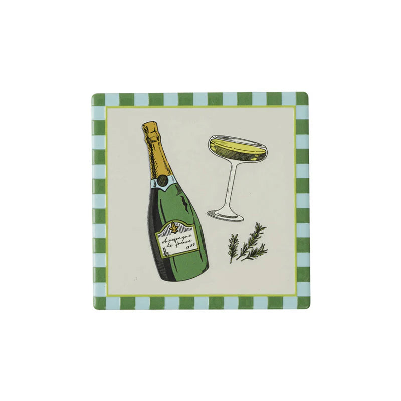 Gimlet Ceramic Coaster – Assorted Gin-Inspired Designs | 10cm