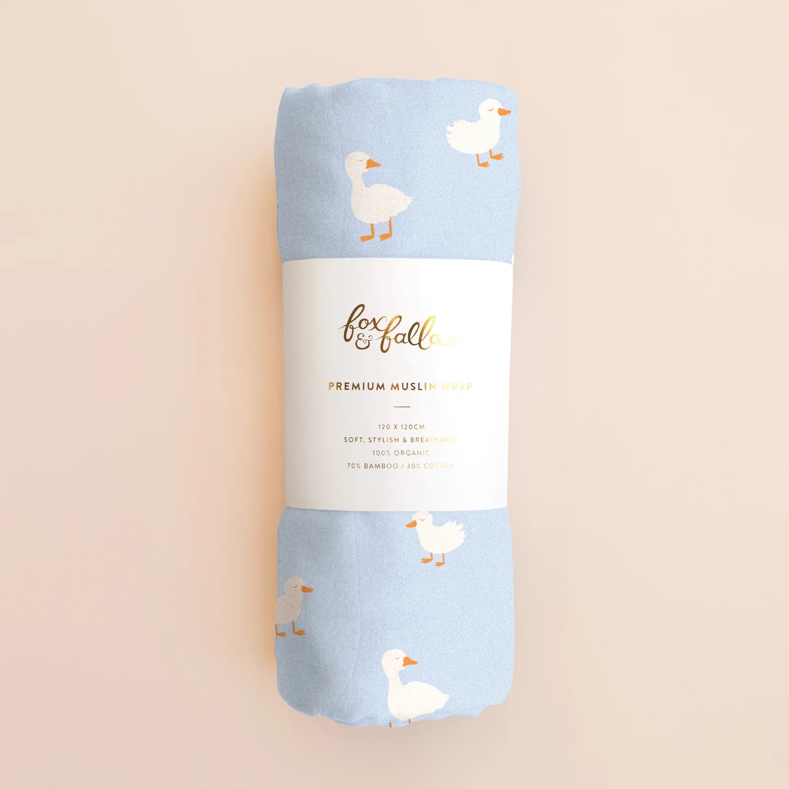 Blue Ducks Muslin Wrap Swaddle
