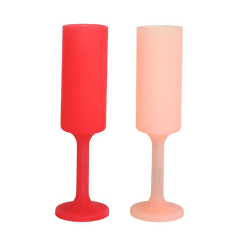 Cherry and Blush - Champagne Flutes