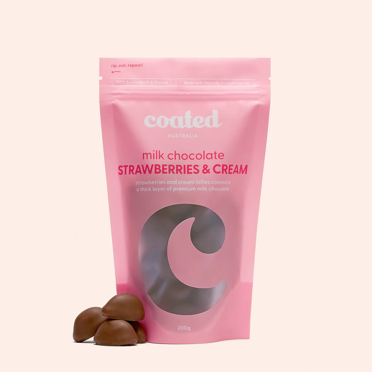Milk Chocolate Strawberries and Cream