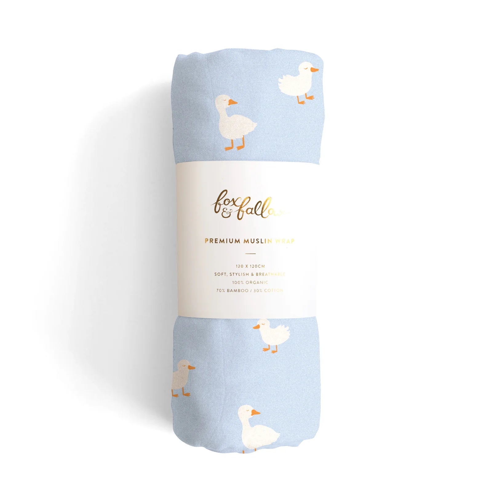 Blue Ducks Muslin Wrap Swaddle