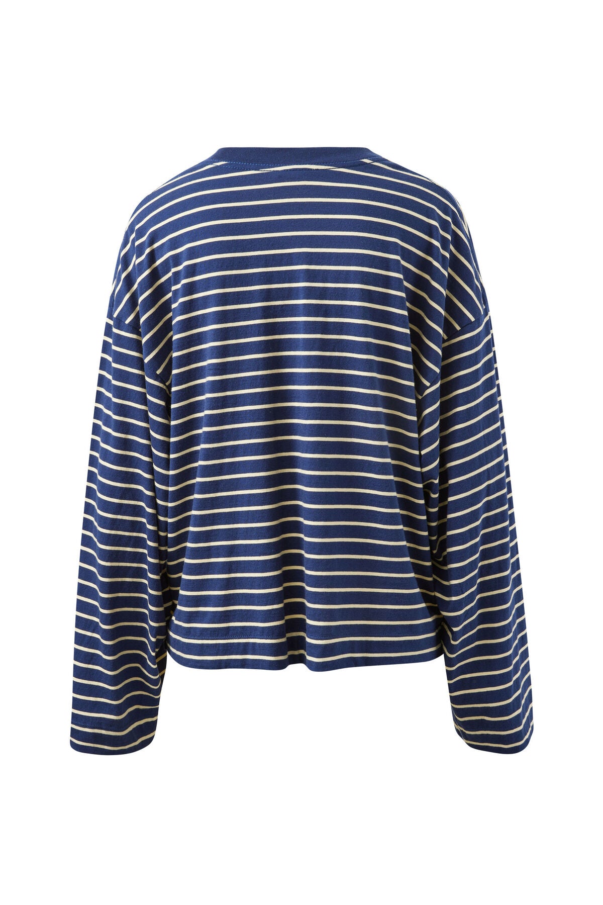 Ceres Life Beau Long Sleeve Slouchy Tee - Heritage Navy/Marshmellow Stripe