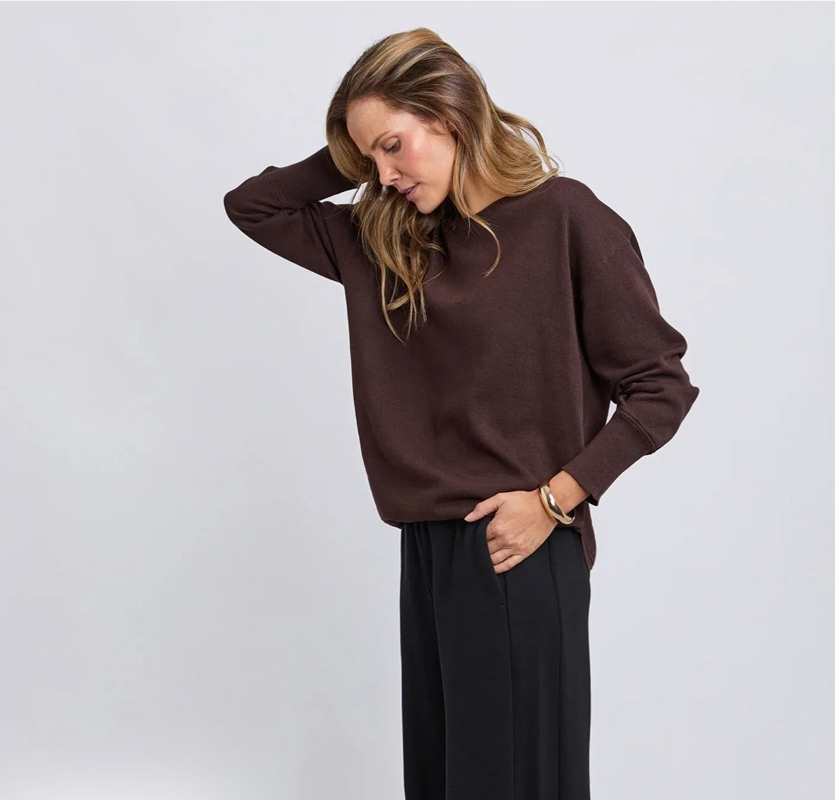 Foxwood Delilah Knit  jumper -  coffee bean