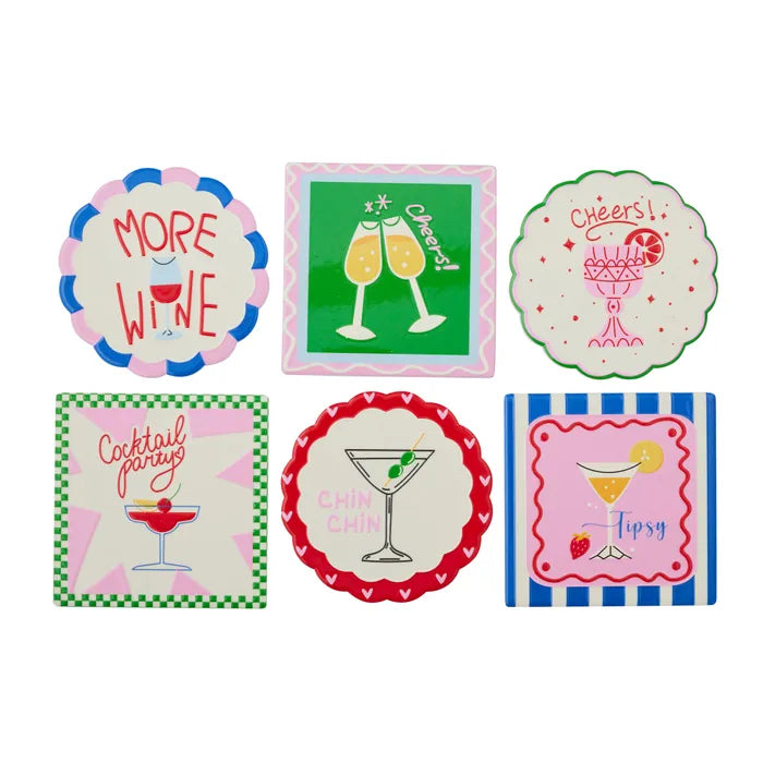 Cocktail Ceramic Coaster – Assorted Designs