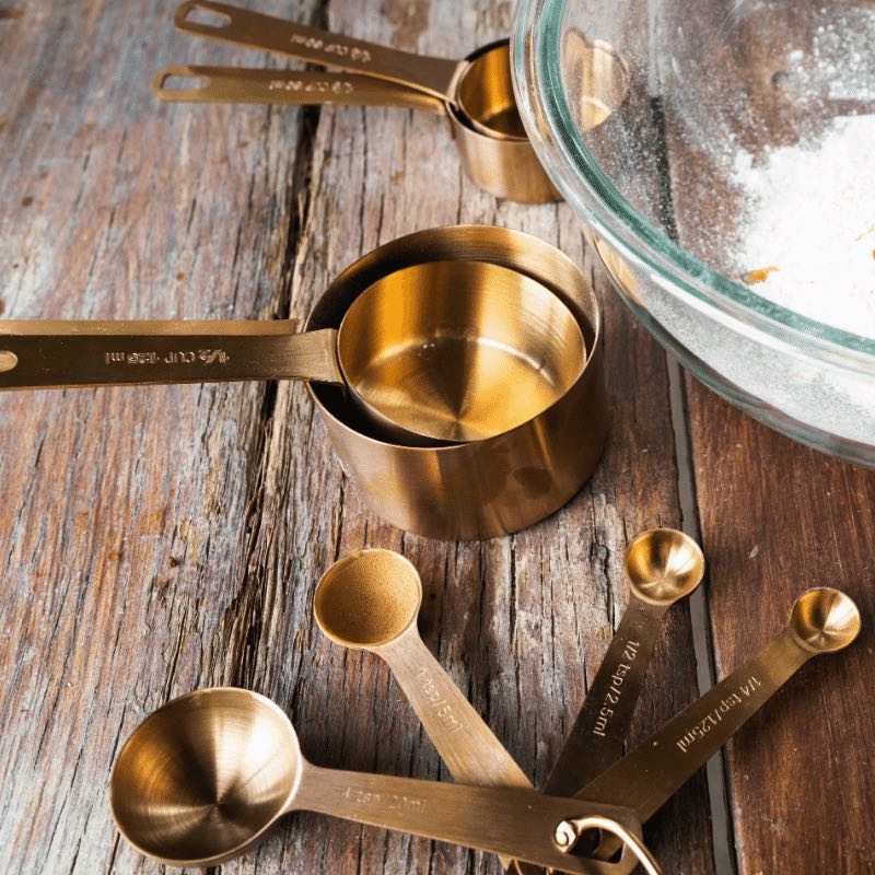 Seed & Sprout Measuring Cup Set - Stainless Steel with Bronze finish