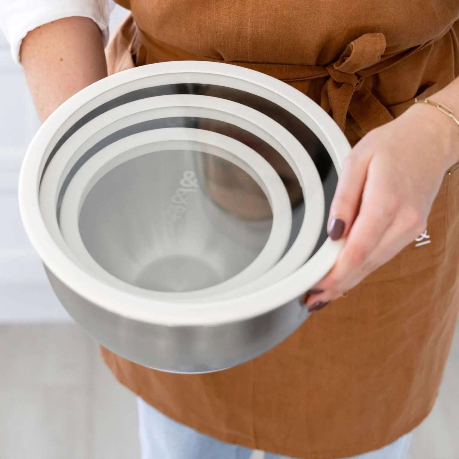 Seed & Sprout Stainless Steel Mixing Bowls | 3pk - Mushroom