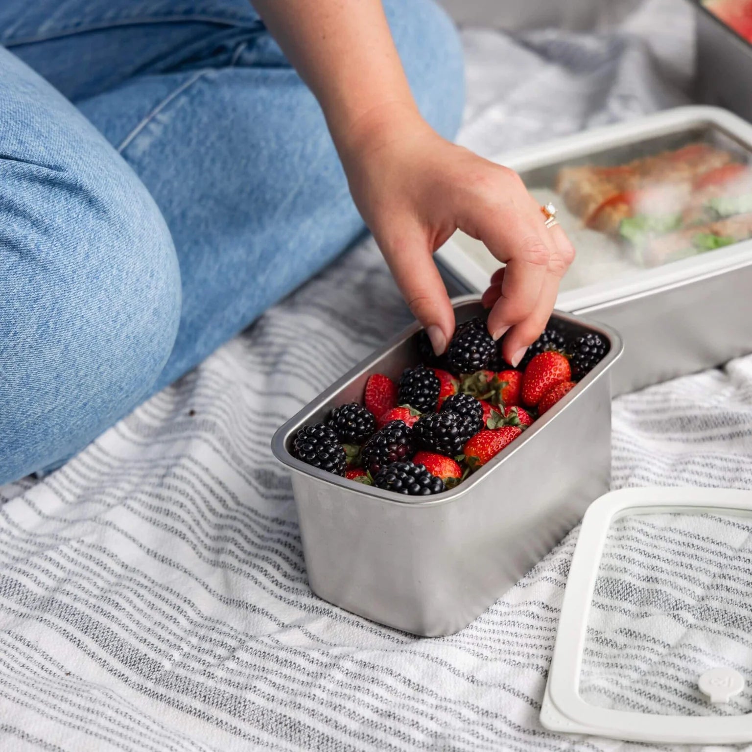 Seed & Sprout Rectangle Stainless Steel and Glass Containers | 2pk