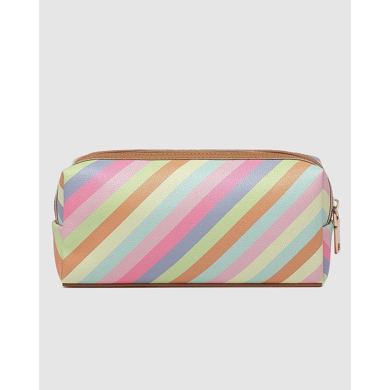 Brianna Makeup Bag - Pastel Stripe