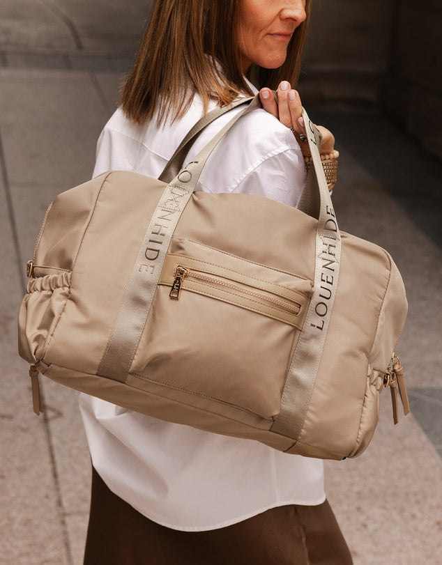 Jenn Nylon Travel Bag - Beige