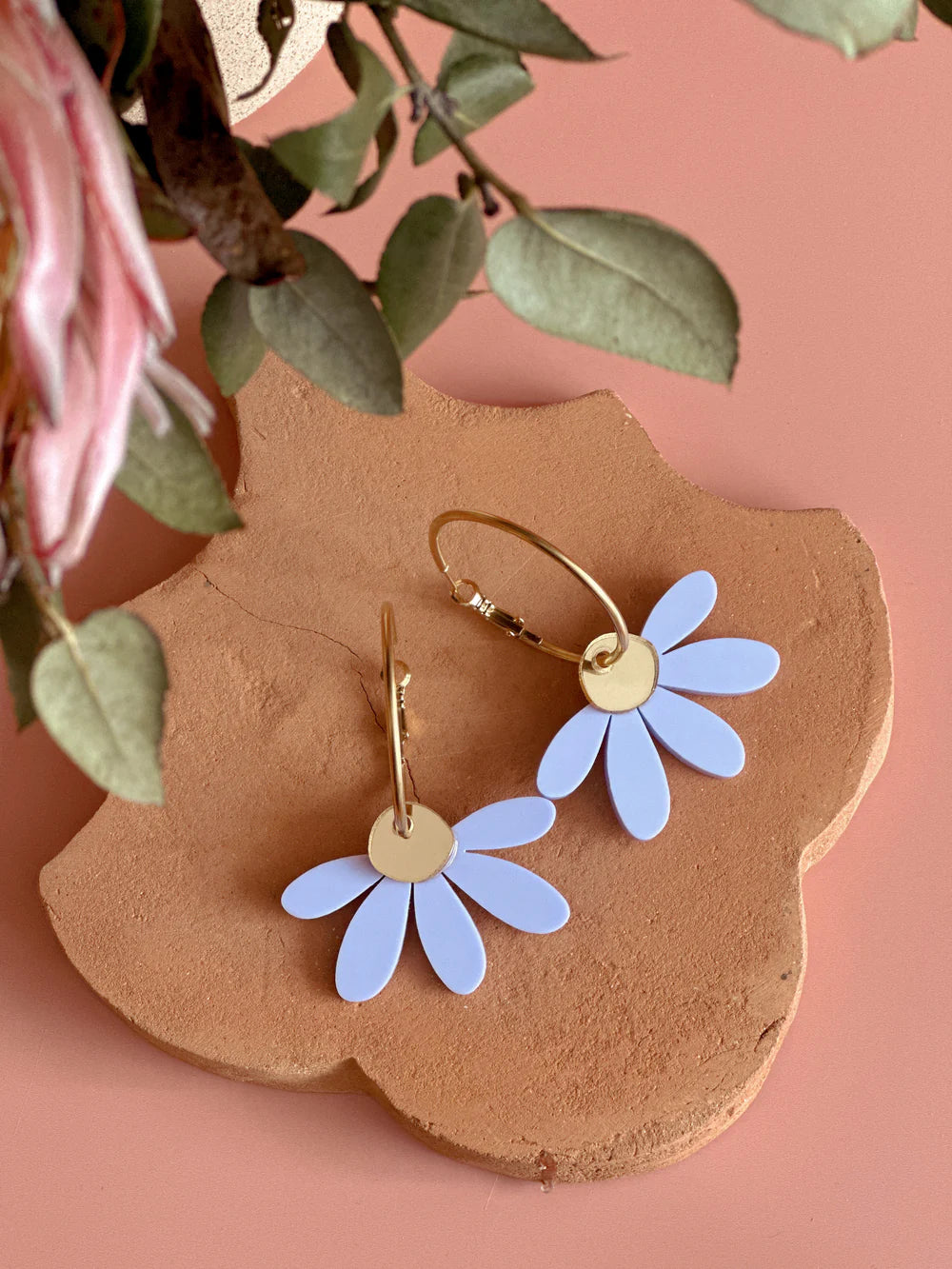 Jumbo Daisy Hoop Earrings